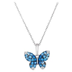 Le Vian Ombre Pendant Featuring Denim Ombré, White Sapphire Set in 14K
