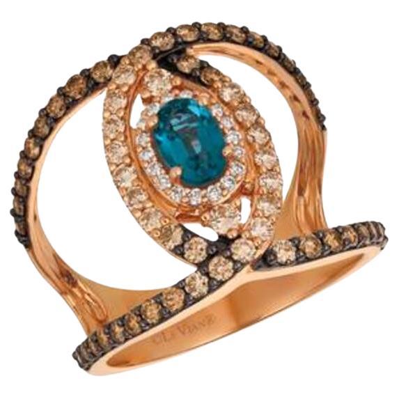 Le Vian Ombre Ring Featuring Deep Sea Blue Topaz Nude Diamonds For Sale