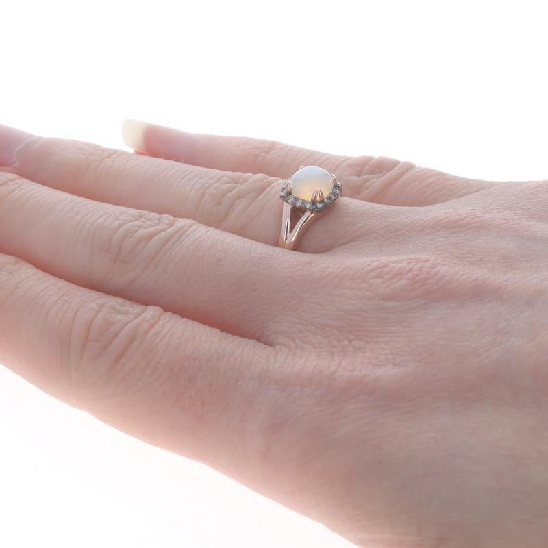 Le Vian Opal & Diamant Halo Ring - Roségold 14k Kissenschliff Cabochon 1,00ctw 1