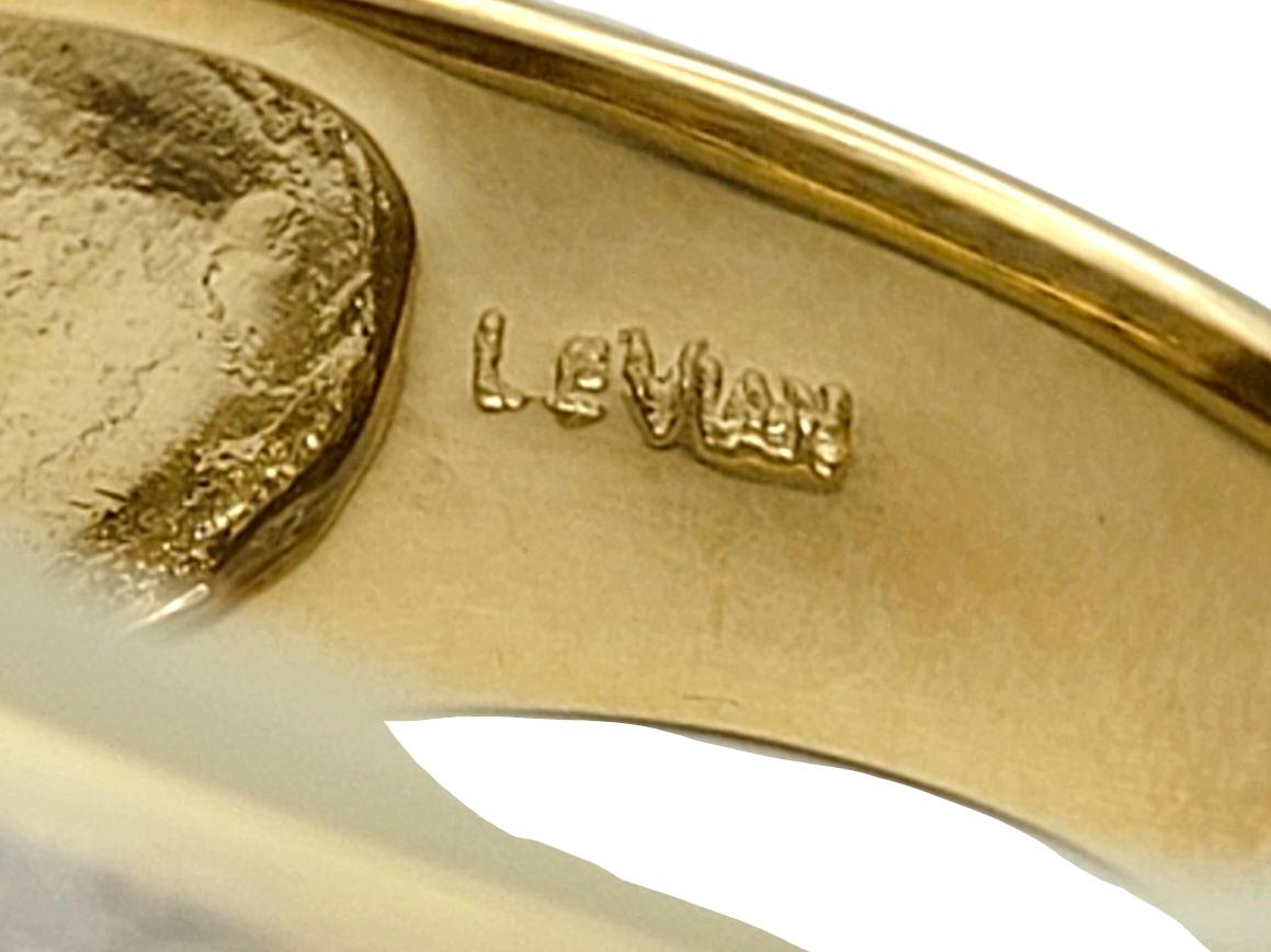 Le Vian Pavé Alexandrite and Diamond Flower Motif Ring in 14 Karat Yellow Gold im Angebot 2
