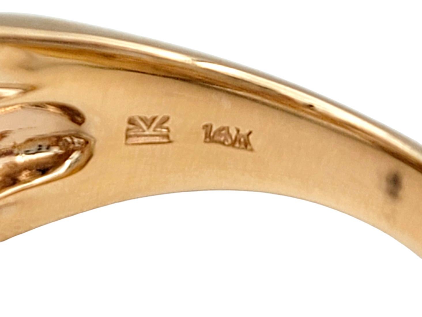 Anello a fascia con pavé di diamanti incrociati di Le Vian in oro rosa 14 carati in vendita 2