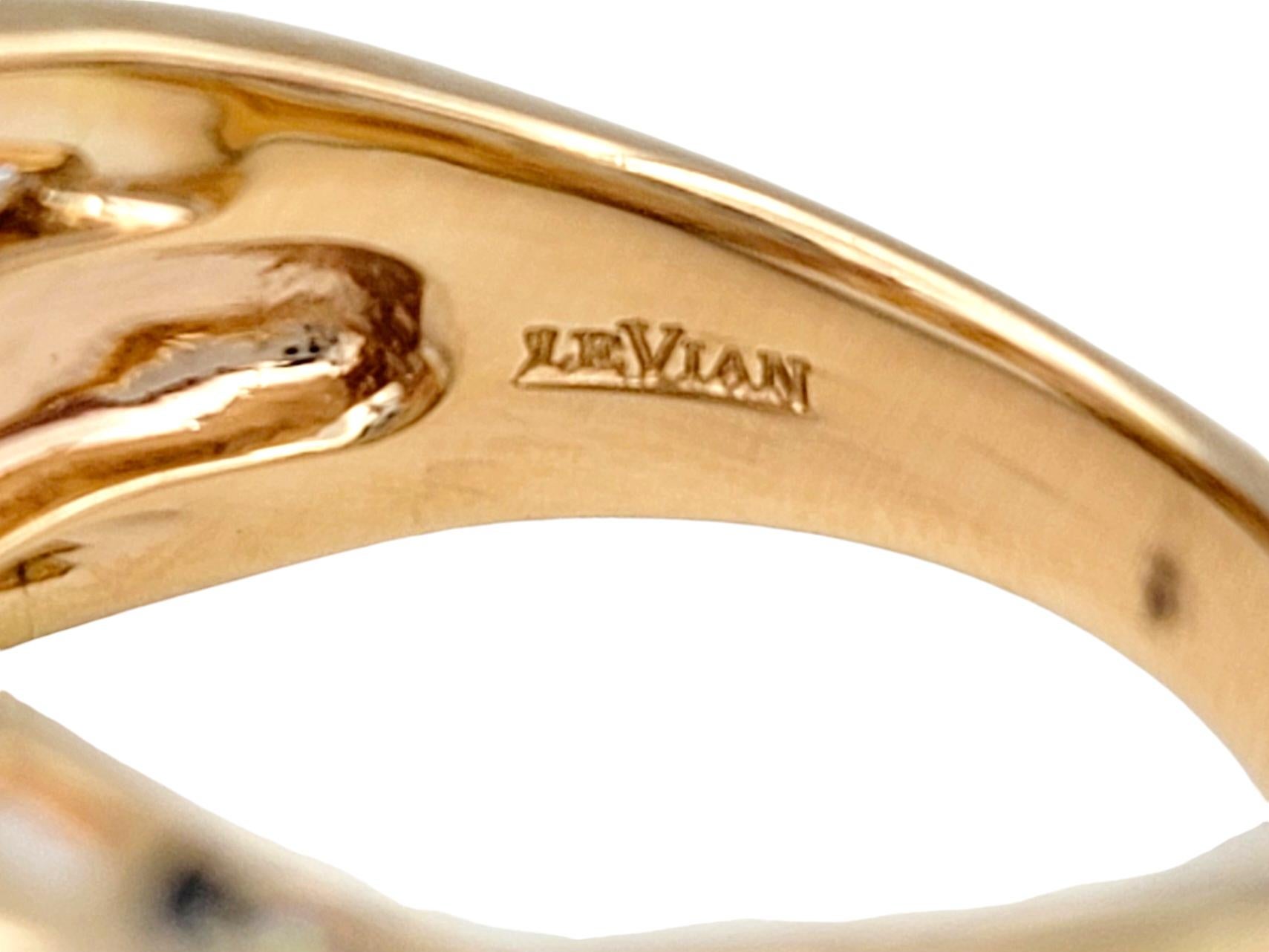 Anello a fascia con pavé di diamanti incrociati di Le Vian in oro rosa 14 carati in vendita 3