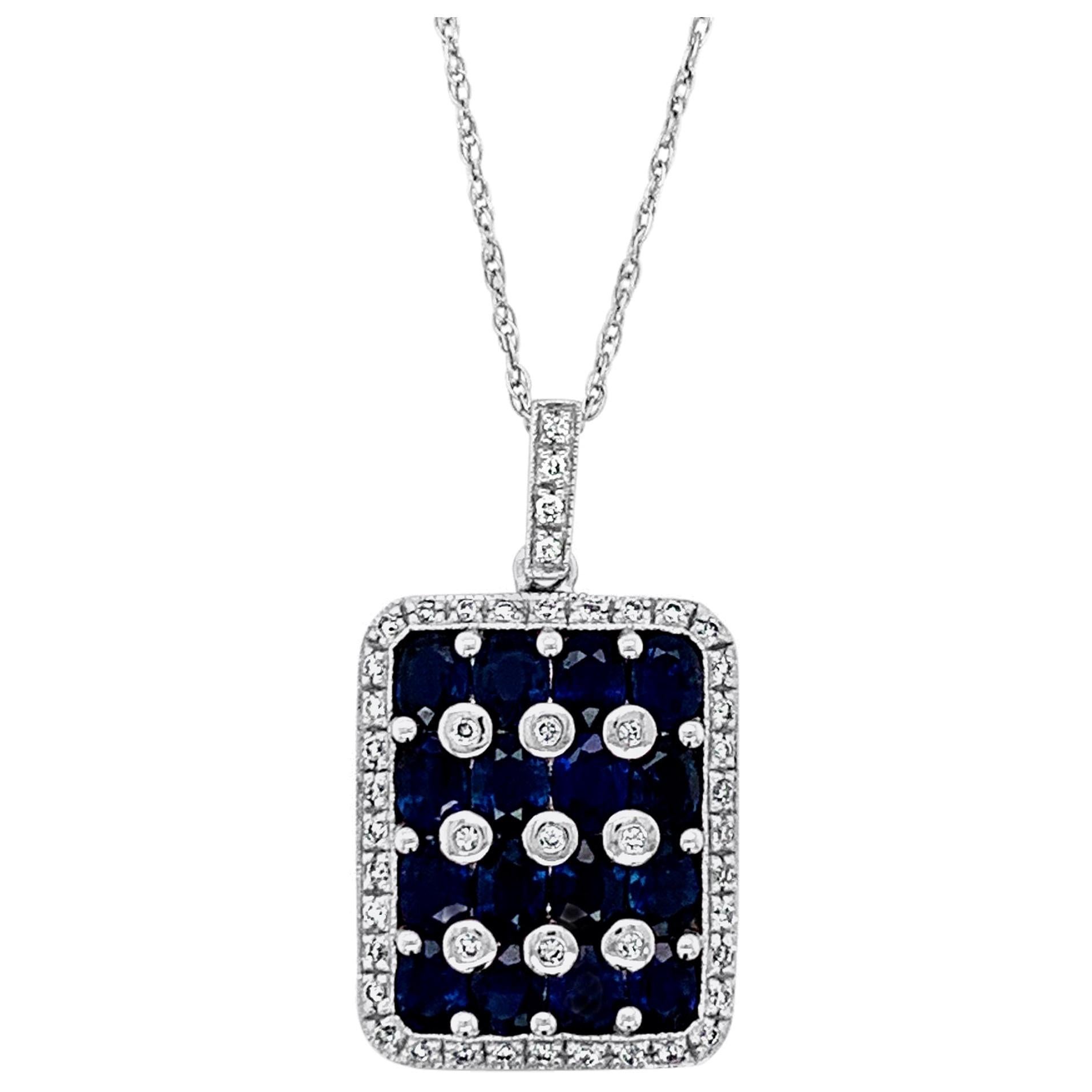 Le Vian Pendant, Blueberry Sapphire Vanilla Diamonds 14 Karat Vanilla Gold