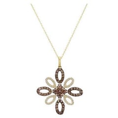 Ciondolo Le Vian con 1 1/3 di carati. Diamanti al cioccolato, 3/8 carati. Vaniglia