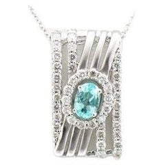 Pendentif Le Vian avec tourmaline Paraiba bleu fluo de 1/3 carat, Vani