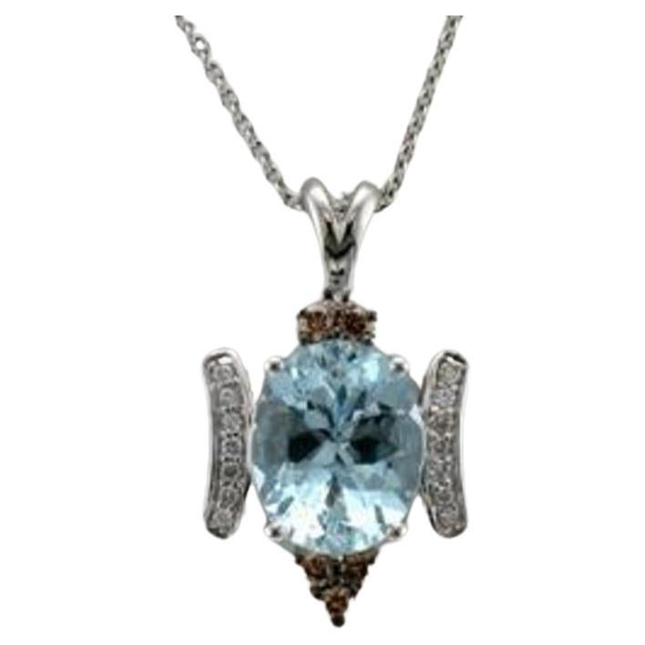 Le Vian-Anhnger mit 2 1/6 Karat. Meeresblauer Aquamarin, 1/10 Karat im Angebot
