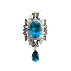 Le Vian Pendant Featuring Blue Topaz, Blueberry Tanzanite, Vanilla Topaz Set
