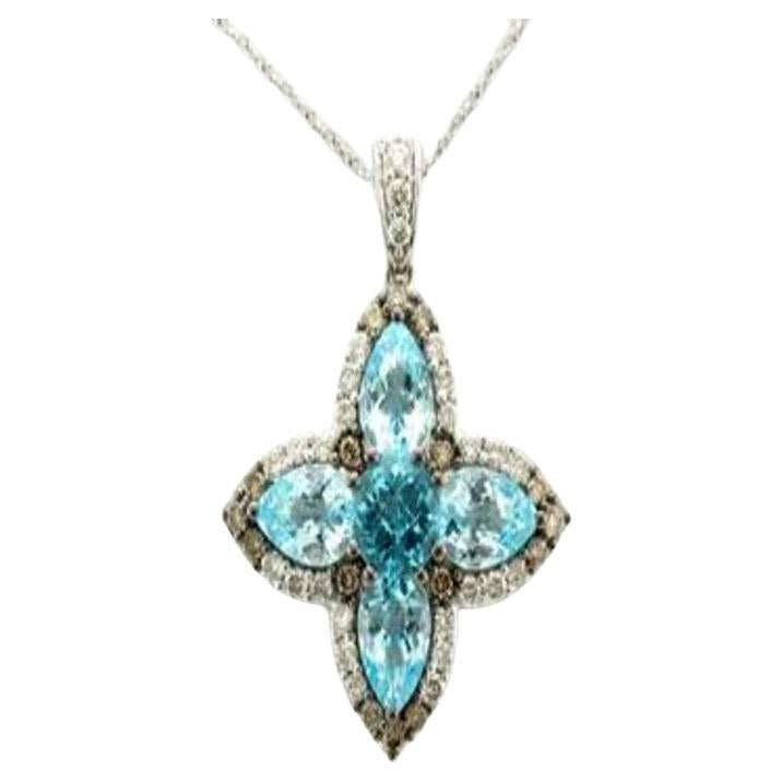 Le Vian Pendant featuring Blue Topaz Chocolate Diamonds , Vanilla Diamonds se For Sale