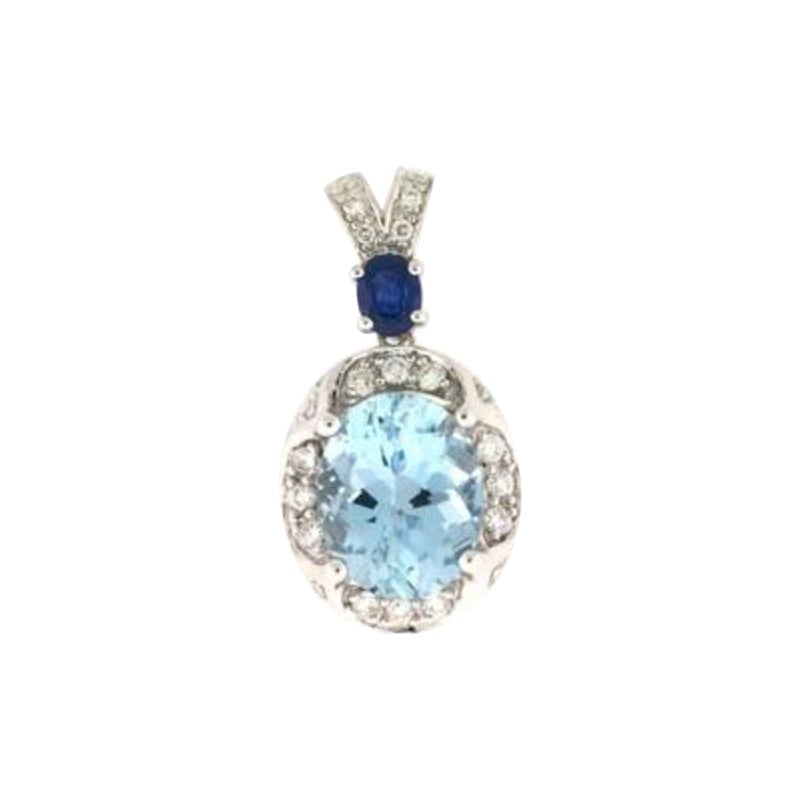 Colgante Le Vian con Zafiro Arándano, Aguamarina Azul Marino