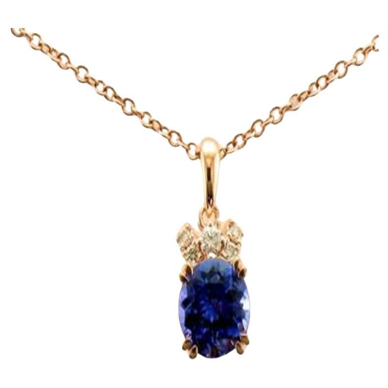 Le Vian Pendant Featuring Blueberry Tanzanite Nude Diamonds Set in 14k For Sale