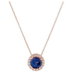 Le Vian Pendant Featuring Blueberry Tanzanite Vanilla Diamonds Set in 14k