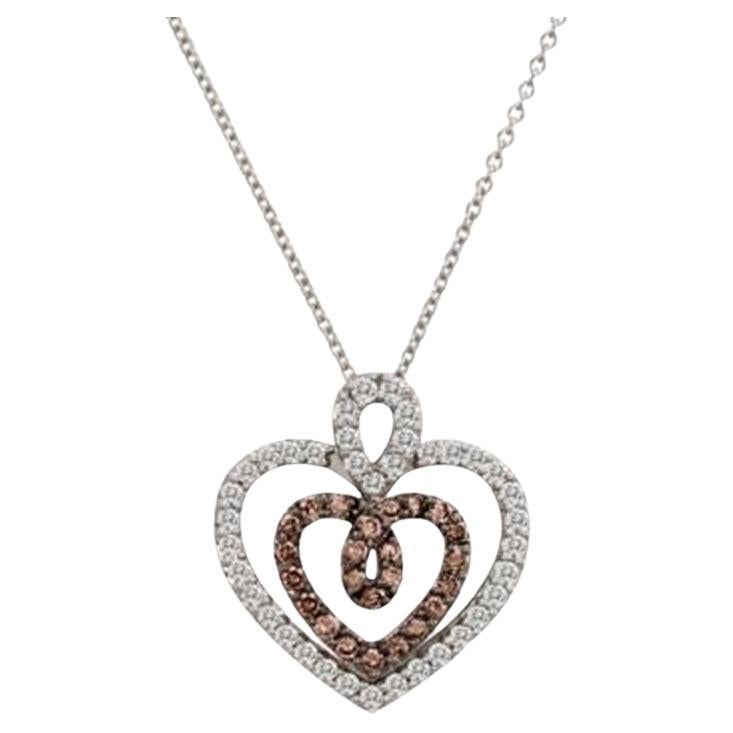 Le Vian Pendant featuring Chocolate Diamonds, Vanilla Diamonds Set in 14K For Sale