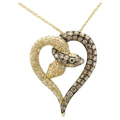 Le Vian Pendant Featuring Chocolate Diamonds, Vanilla Diamonds Set in 14K