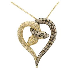 Le Vian Pendant Featuring Chocolate Diamonds, Vanilla Diamonds Set in 14K 