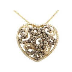 Le Vian-Anhnger mit schokoladenbraunen Diamanten und Vanilla-Diamanten in 14K Ho