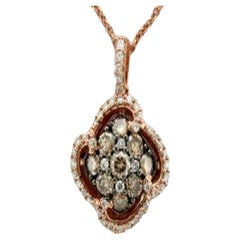 Ciondolo Le Vian con diamanti cioccolato e diamanti vaniglia incastonati in 14K St.
