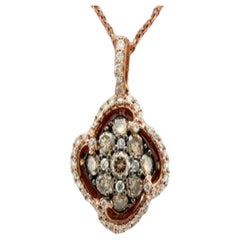 Le Vian Pendentif avec diamants chocolat et diamants Vanilla sertis en 14 carats