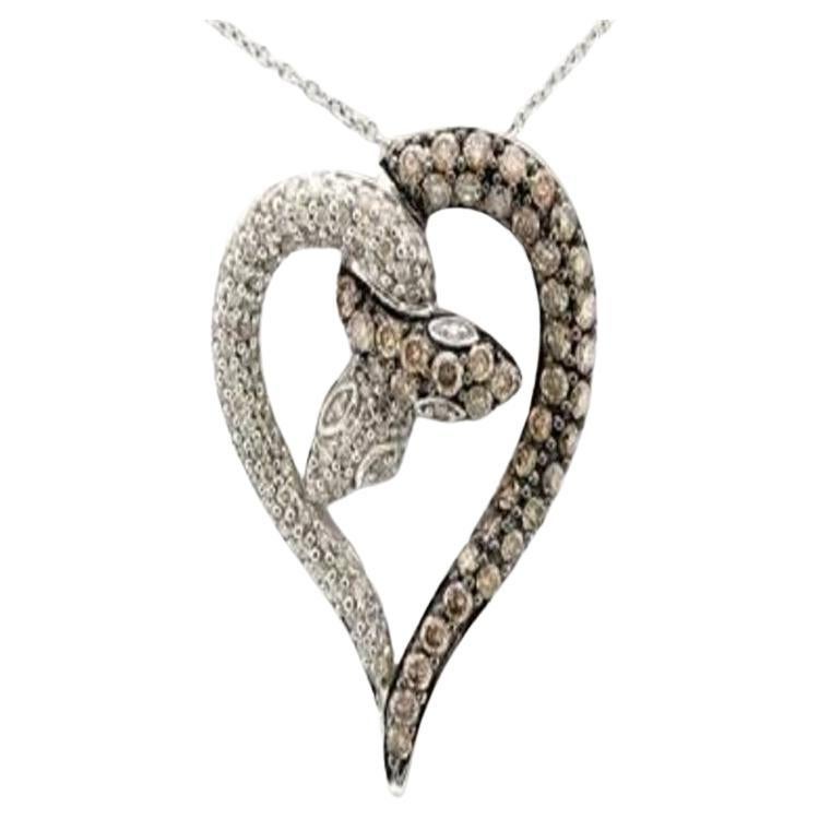 Le Vian Pendant Featuring Chocolate Diamonds, Vanilla Diamonds Set in 14K For Sale