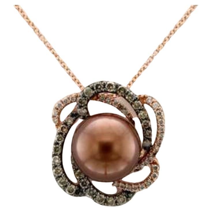 Le Vian Pendant Featuring Chocolate Pearls Chocolate Diamonds For Sale