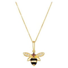 Le Vian Pendentif orn de diamants maills couleur chocolat et de diamants nus sertis en 14