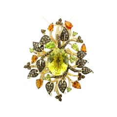 Le Vian Pendant Featuring Lemon Quartz, Green Apple Peridot, Cinnamon Citrine