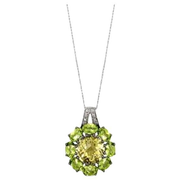 Le Vian Pendant featuring Lemon Quartz, Green Apple Peridot Vanilla Diamonds  For Sale