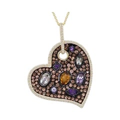 Le Vian Pendant Featuring Multicolor Semiprecious, Cinnamon Citrine, Grape