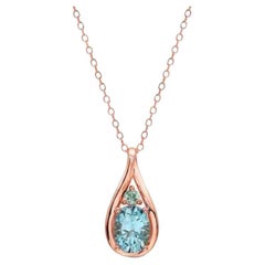 Le Vian-Anhnger mit Ozeanblauem Topas und blauem Beeren Zirkon in SLV