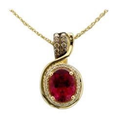 Le Vian Pendant Featuring Raspberry Rubellite Chocolate Diamonds
