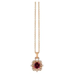 Le Vian Pendant Featuring Raspberry Rubellite Vanilla Diamonds Set in 14k