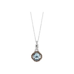 Le Vian Pendant featuring Sea Blue Aquamarine Chocolate Diamonds , Vanilla Di