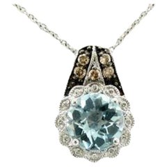 Le Vian Pendant Featuring Sea Blue Aquamarine Chocolate Diamonds