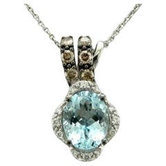 Le Vian Pendant Featuring Sea Blue Aquamarine Chocolate Diamonds, Vanilla