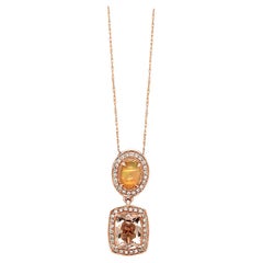 Le Vian Pendant, Morganite, Opal Vanilla Diamonds, 14K Strawberry Gold