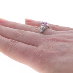 Le Vian Pink Sapphire Diamond Engagement Ring - White Gold 18k Oval 2.27ctw