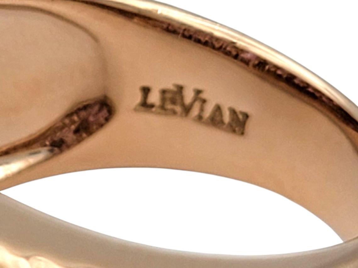 Le Vian Princess Pink Sapphire & Diamond Multi Row Band Ring 14 Karat Rose Gold For Sale 2