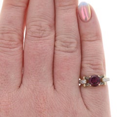 Le Vian Raspberry Rhodolite Garnet Diamond Ring - Yellow Gold 14k Rd 2.56ctw Bow