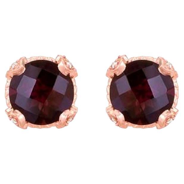 Le Vian Red Carpet Earrings featuring Raspberry Rhodolite Vanilla Diamonds For Sale