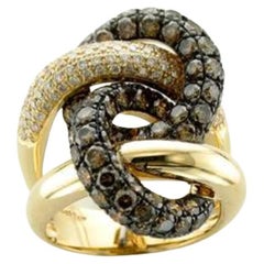 Le Vian Roter Teppichring mit schokoladenbraunen Diamanten und Vanilla-Diamanten