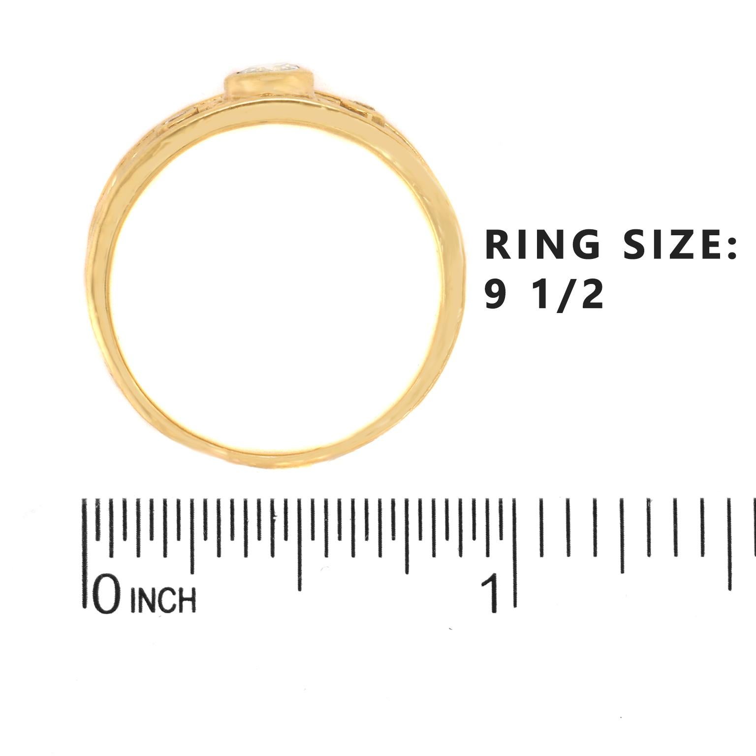 Le Vian Renaissance Revival Diamond Set Gold Ring In Excellent Condition In Litchfield, CT