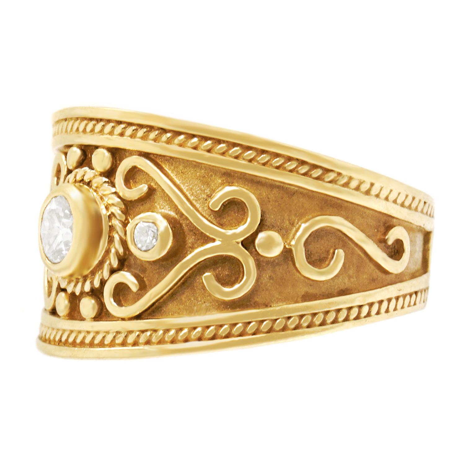 Le Vian Renaissance Revival Diamond Set Gold Ring 1