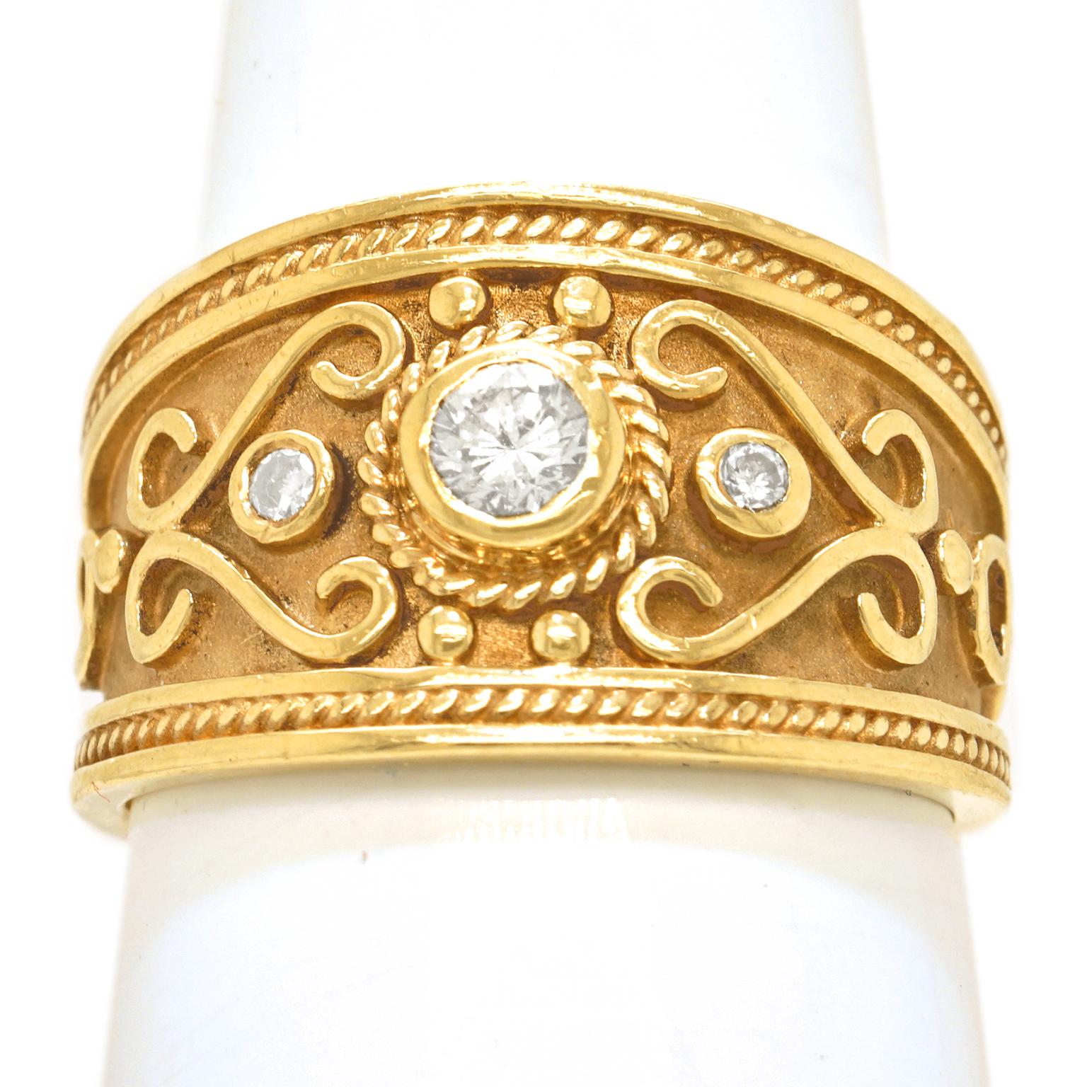 Le Vian Renaissance Revival Diamond Set Gold Ring 2