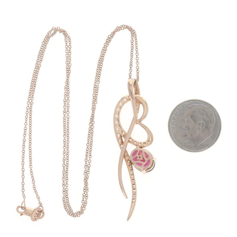 Donna Le Vian Rhodolite Garnet Quartz Pendant Necklace 18