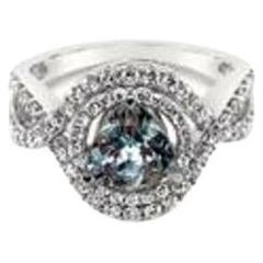 Le Vian Ring Featuring 1 Cts. Sea Blue Aquamarine, 1/2 Cts