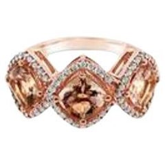 Le Vian Ring Featuring 2 Cts. Peach Morganite, 1/3 Cts. Vanilla Diamonds Set