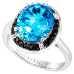 Le Vian Ring Featuring Blue Topaz Blackberry Diamonds, Vanilla Diamonds Set