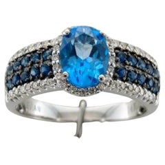 Le Vian Ring mit blauem Topas, Blaubeer-Saphir und Vanille-Diamanten