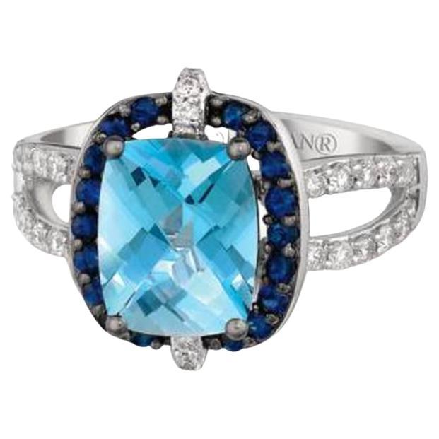 Le Vian Ring Featuring Blue Topaz, Blueberry Sapphire Vanilla Diamonds Set For Sale