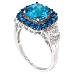Le Vian Ring mit blauem Topas, blauem Beeren-Saphir und Vanilla-Diamanten in