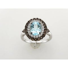 Le Vian Ring Featuring Blue Topaz, Chocolate Quartz, Vanilla Topaz Set